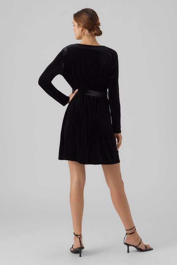 Vero Moda Vestido corto efecto aterciopelado Negro