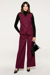 Selected Pantal&oacute;n traje pinzas. Morado