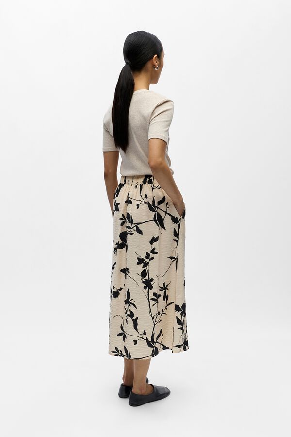 Object Falda midi estampada Estampado blanco