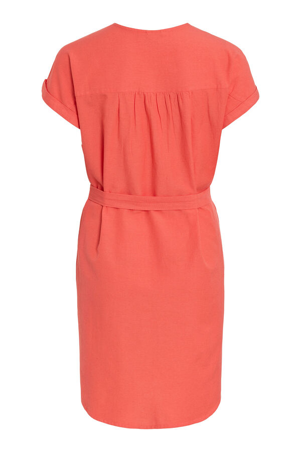 Vila Vestido curto camiseiro Subiu