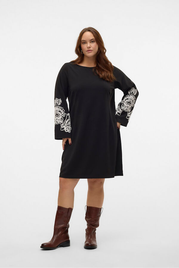 Vero Moda Curve Vestido curto de manga comprida Curve Preto