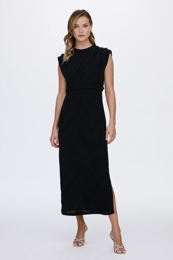 Vila Vestido fiesta midi Negro