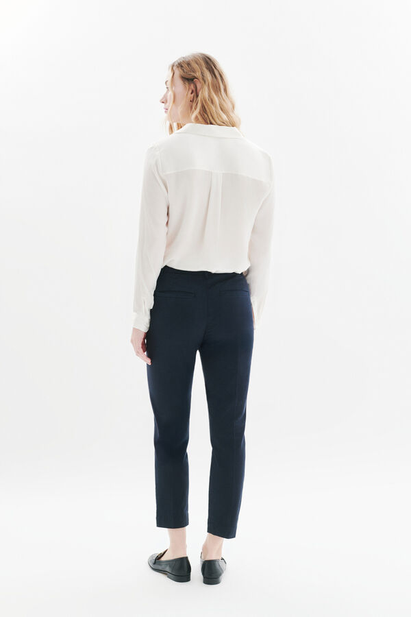 Caroll Pantal&oacute;n detalle botones Azul marino