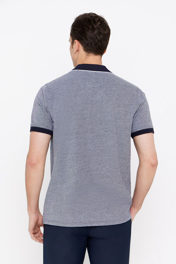 Cortefiel Polo oxford piqu&eacute; Azul