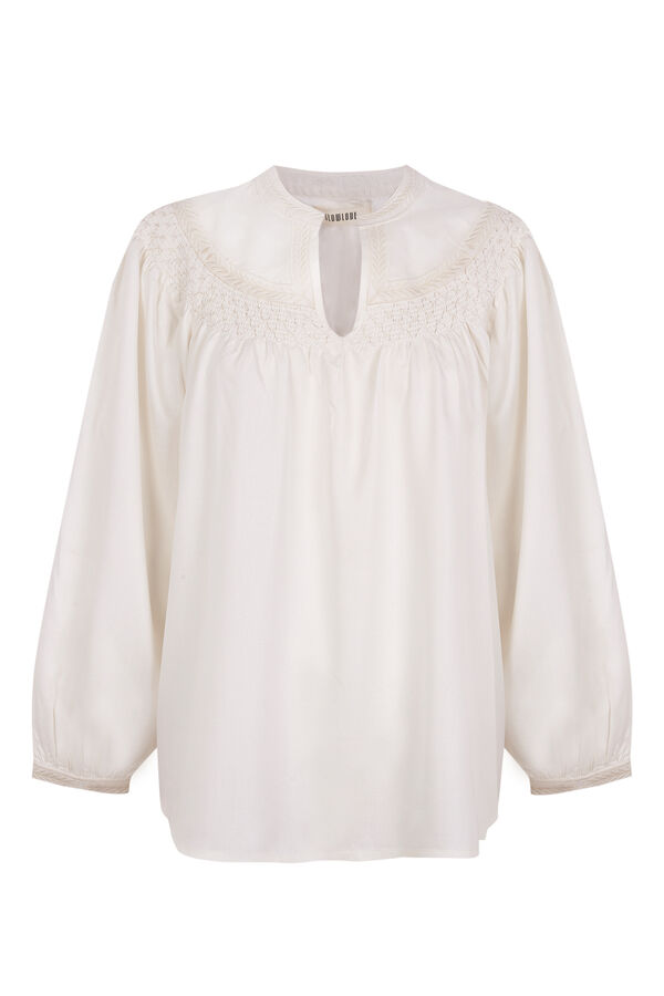 Slowlove Blusa branca bordada Branco