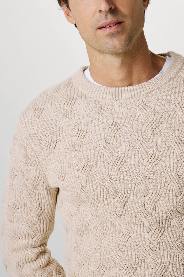 Selected Camisola estruturada confeccionada em algodão orgânico. Cinzento