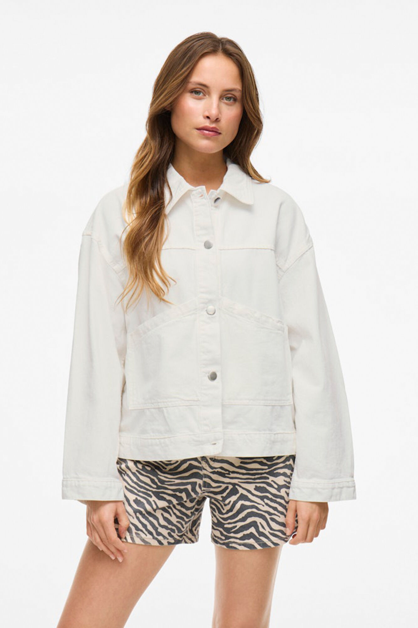 Vila Jaqueta blus&atilde;o de algod&atilde;o