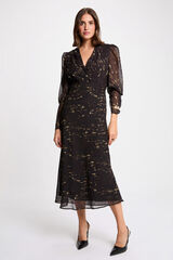 Morgan Vestido largo con mangas abullonadas Multicolor