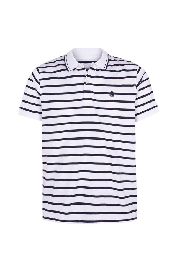 Cortefiel Polo de rayas con tips Azul marino
