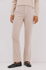 Cortefiel Pantal&oacute;n Sensational velvet Beige
