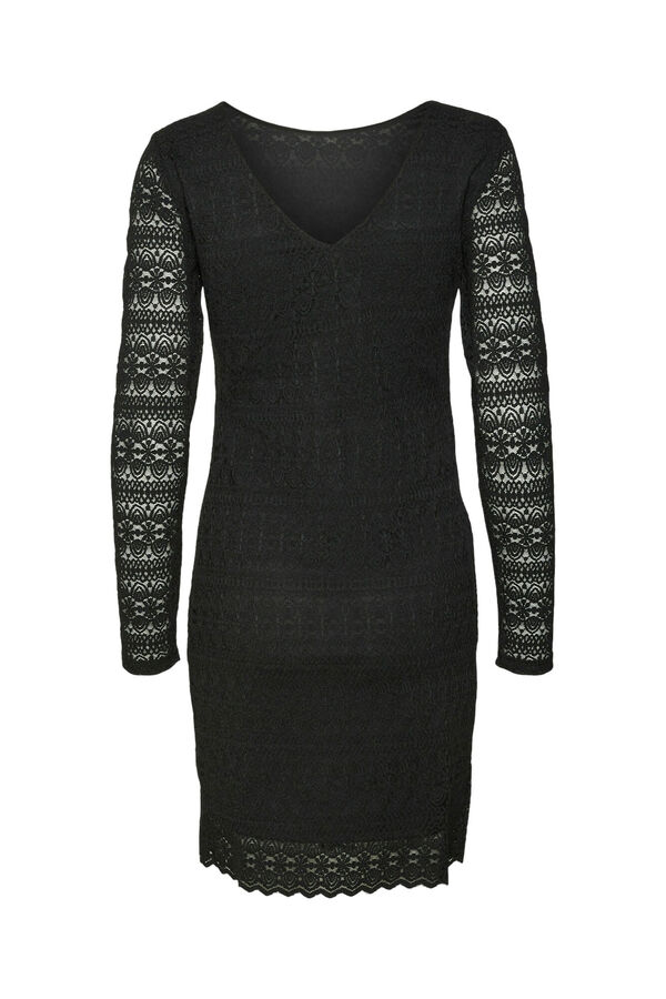Vero Moda Vestido corto manga larga Negro