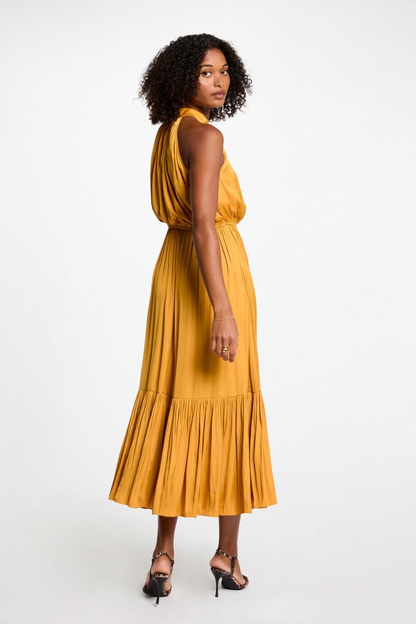 Morgan Vestido longo evas&ecirc; solto Dourado