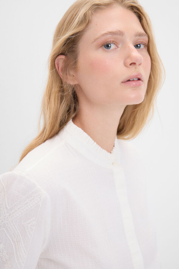 Cortefiel Camisa rom&aacute;ntica Blanco