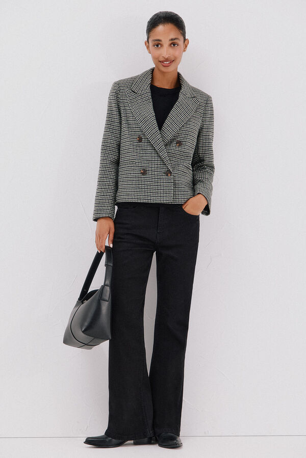 Cortefiel Blazer curto Verde