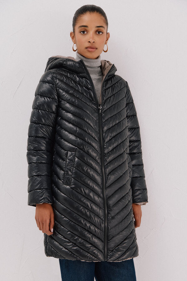 Cortefiel Anoraque revers&iacute;vel thermolite&reg; Preto