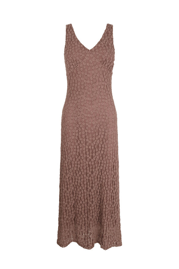 Slowlove Vestido estructura flores Naranja