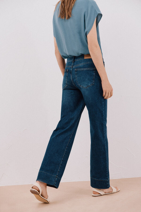 Cortefiel Pantalones buttons Azul