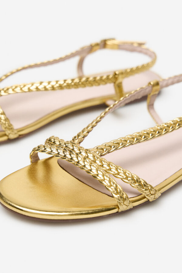 Cortefiel Sand&aacute;lia tran&ccedil;ada Dourado