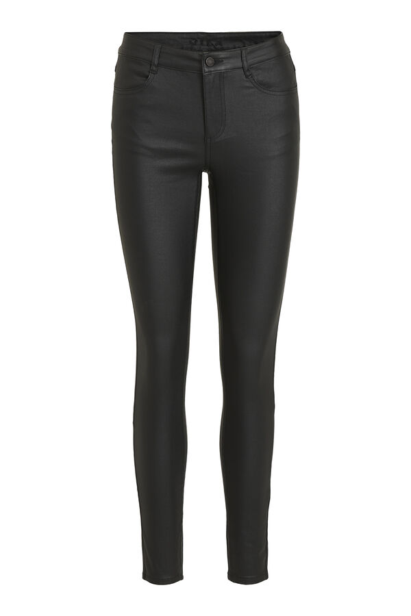 Vila Pantal&oacute;n skinny fit encerado Negro