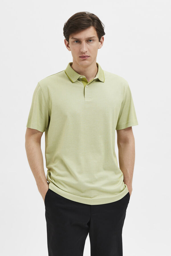 Selected Polo coolmax de algod&atilde;o org&acirc;nico Verde