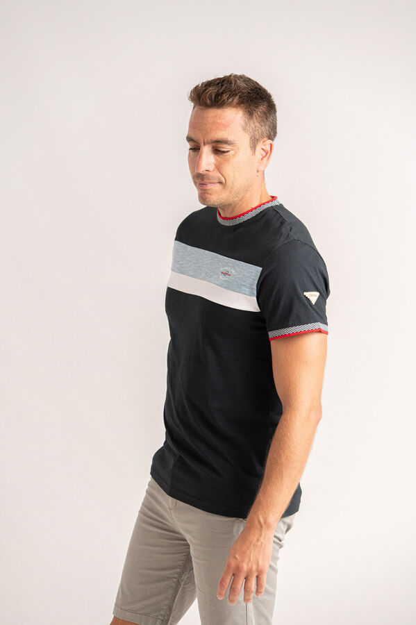 Privata Camiseta manga corta 100% algod&oacute;n Negro