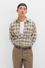 Cortefiel Camisa de flanela com padr&atilde;o de xadrez Verde