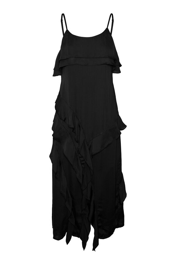 Vero Moda Vestido midi fluido Preto