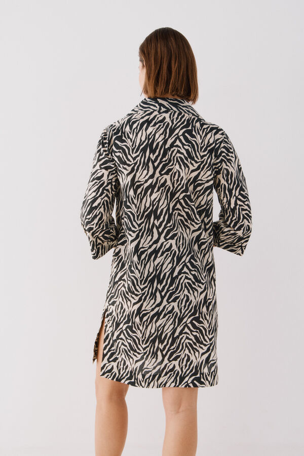 Cortefiel Caftán túnica estampado Estampado blanco