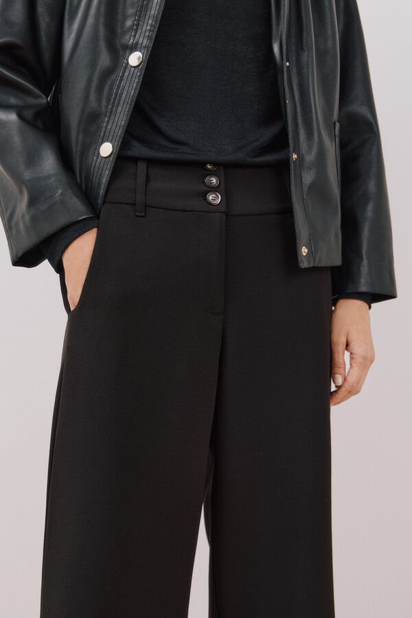 Cortefiel Pantal&oacute;n de vestir negro Negro