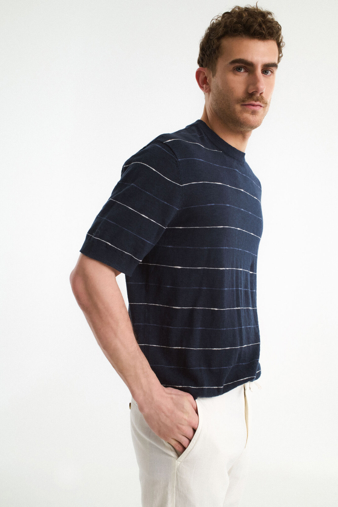 Selected Camiseta de manga curta de linho