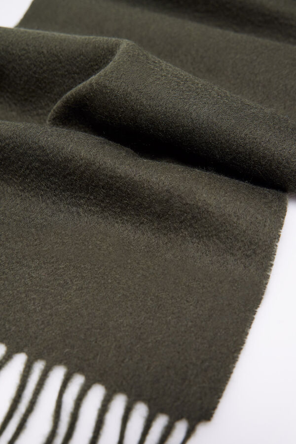 Cortefiel Cachecol tecido liso Verde