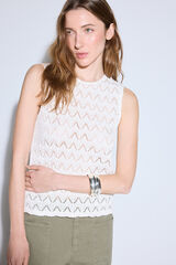 Slowlove Top punto estructura Marfil