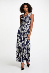 Morgan Vestido comprido reto estampado Multicolorido