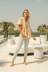 Jaase Blusa com decote em V Impress&atilde;o