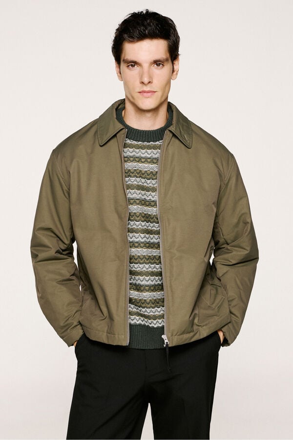 Selected Cazadora t&eacute;cnica repelente al agua Verde oscuro