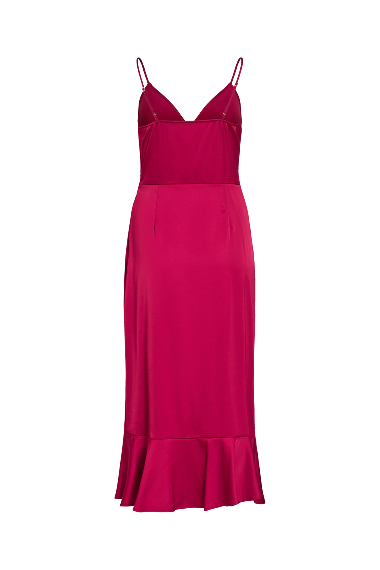 Vila Vestido midi satinado de fiesta
