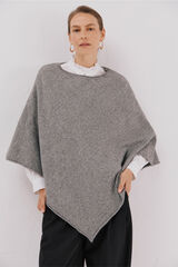 Cortefiel Poncho de toque suave Cinzento