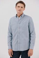 Cortefiel Camisa twill xadrez Azul