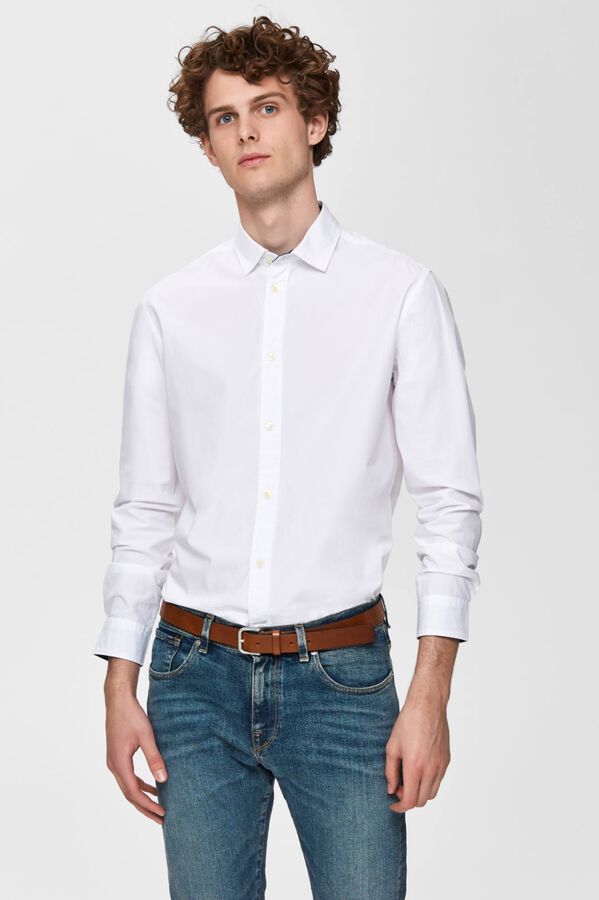 Cortefiel Camisa lisa sustentável Branco