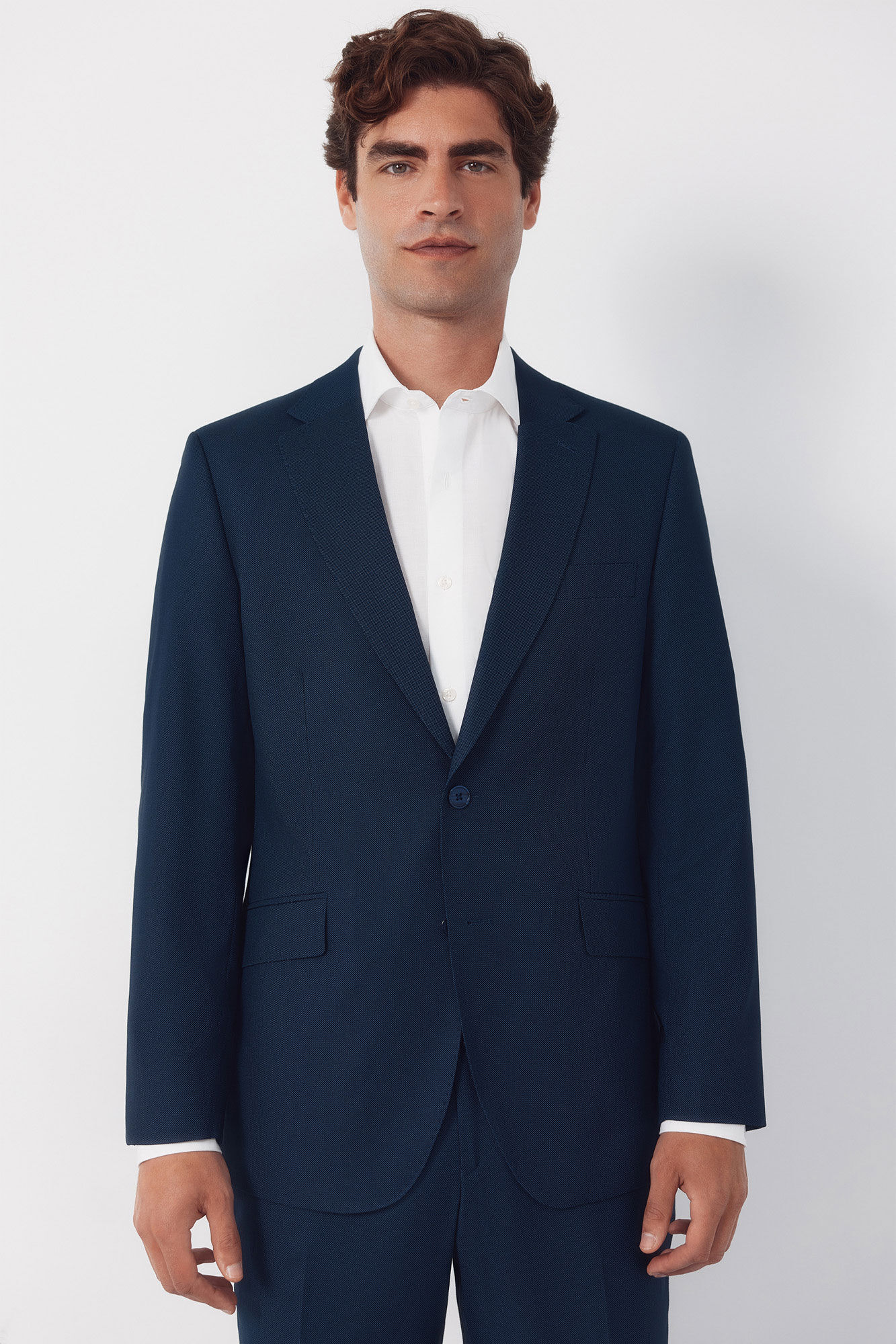 Cortefiel Blazer com estrutura S&eacute;rie XXI azul&atilde;o
