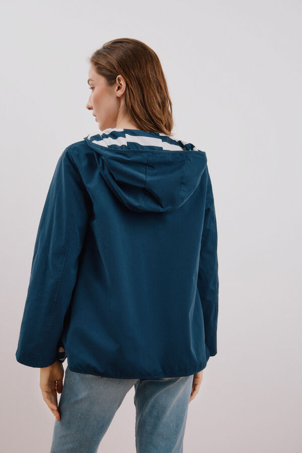 Cortefiel Parka reversible waterrepelent Azul marino