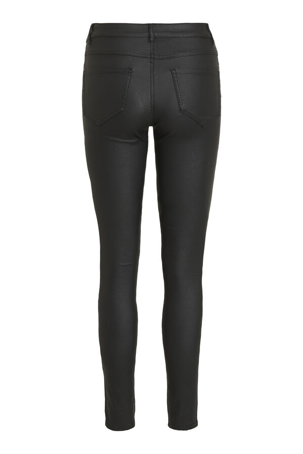 Vila Pantal&oacute;n skinny fit encerado Negro
