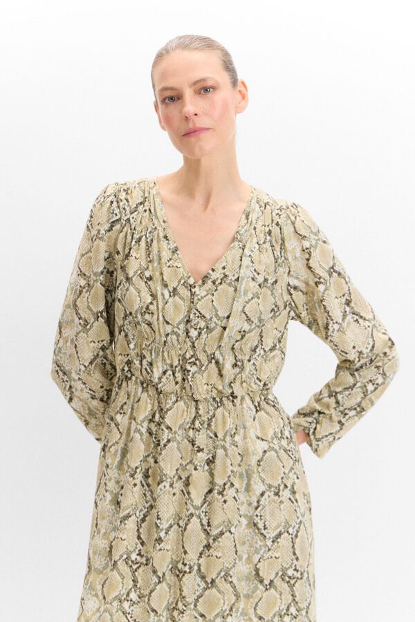 Cortefiel Vestido estampado cobra Multicolorido