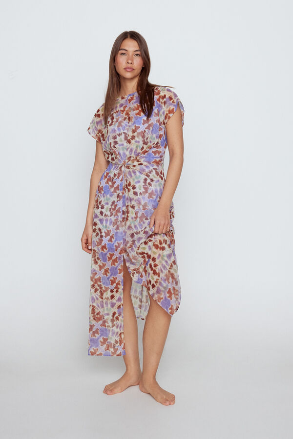 Slowlove Vestido midi drapeado Multicolor