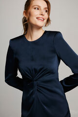 Vila Vestido midi Azul marino