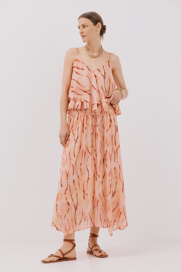 Cortefiel Maxi falda con vuelo Multicolor