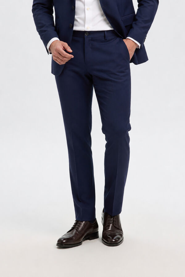 Selected Pantal&oacute;n de traje Slim Fit Azul marino