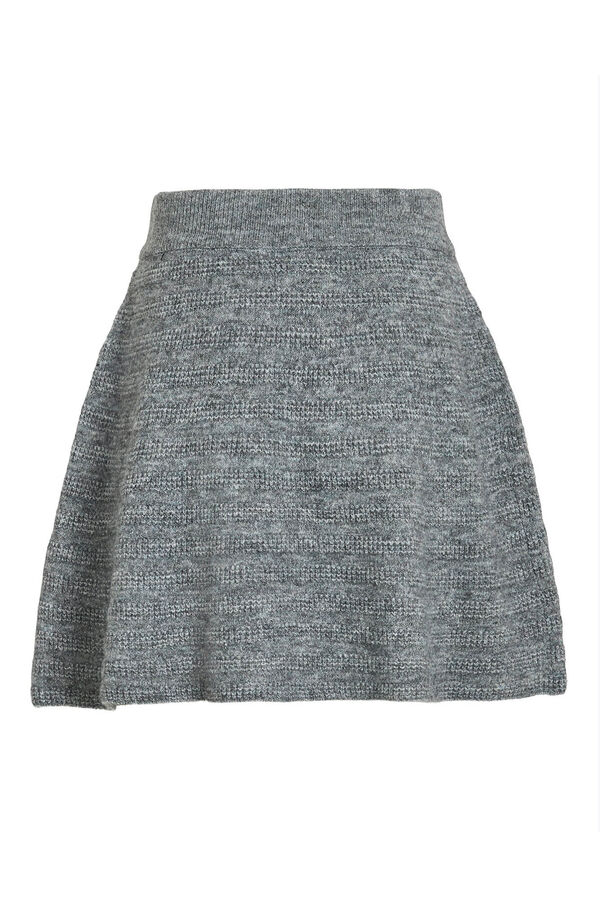 Vila Saia curta de malha com l&atilde; Cinzento