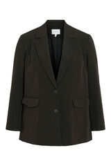 Evoked by Vila Jaqueta blazer com bot&otilde;es curvados Preto