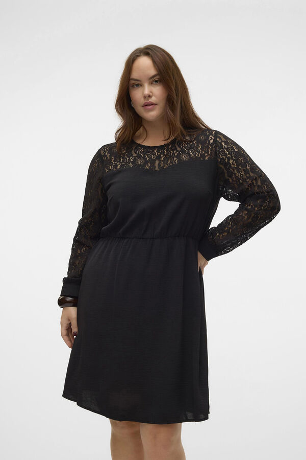 Vero Moda Curve Vestido curto de tamanho grande Preto